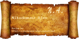 Nikodemusz Alex névjegykártya